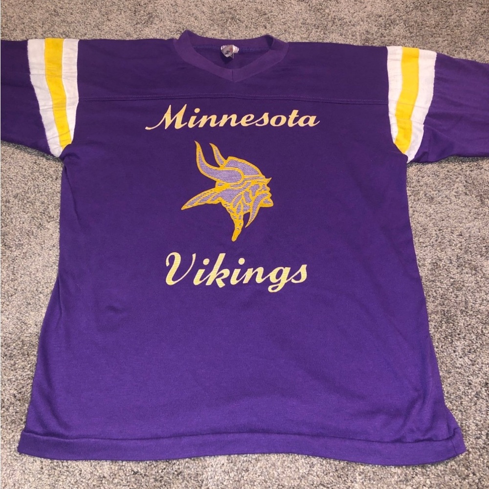 Vintage 1970s Minnesota Vikings Purple Shirt - Size Small